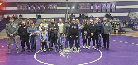 Norwich wrestlers honor seniors vs Forks